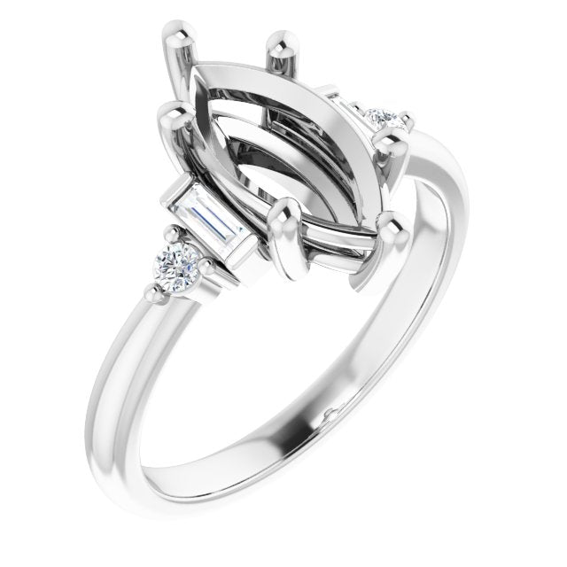 Accented Engagement Ring