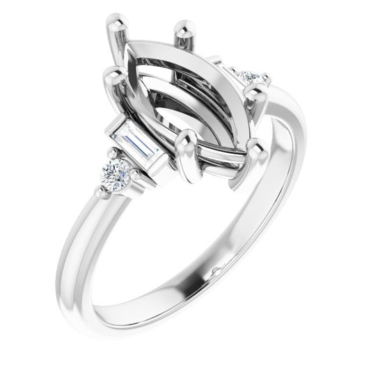 Accented Engagement Ring