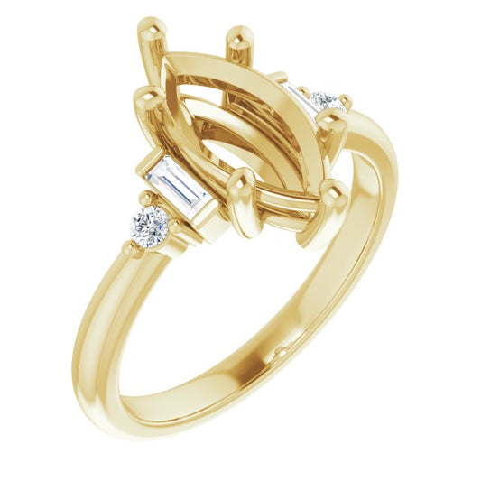 Accented Engagement Ring