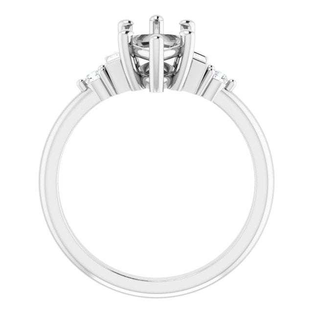Accented Engagement Ring