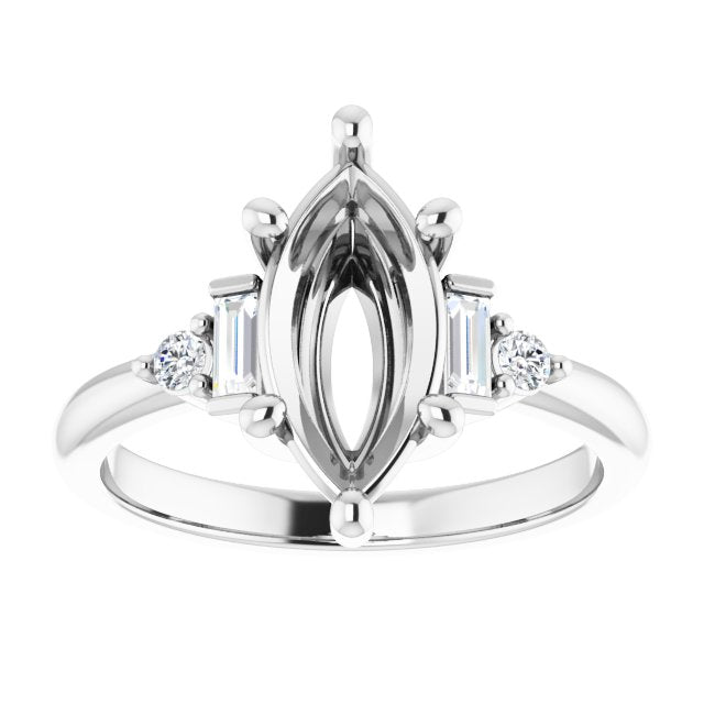 Accented Engagement Ring