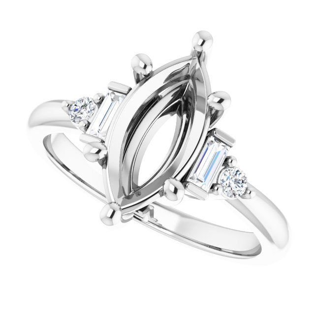 Accented Engagement Ring