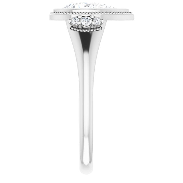 Bezel-Set Accented Engagement Ring