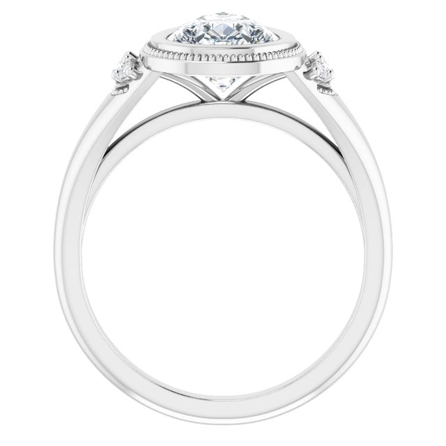 Bezel-Set Accented Engagement Ring