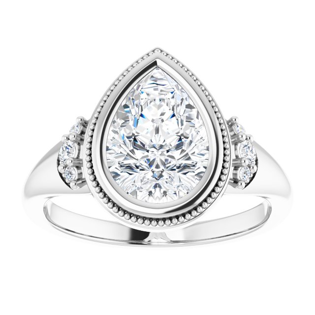 Bezel-Set Accented Engagement Ring