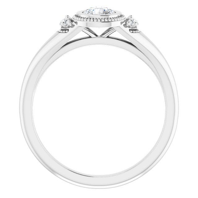 Bezel-Set Accented Engagement Ring
