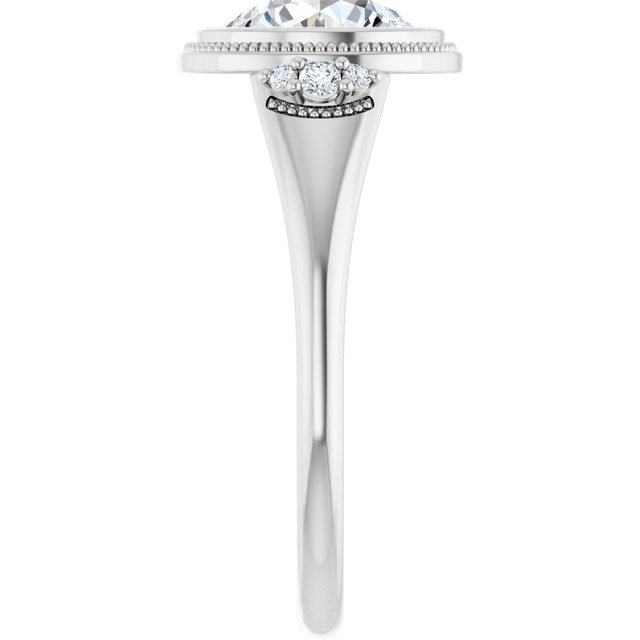 Bezel-Set Accented Engagement Ring