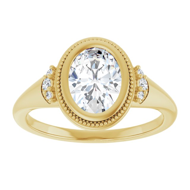 Bezel-Set Accented Engagement Ring
