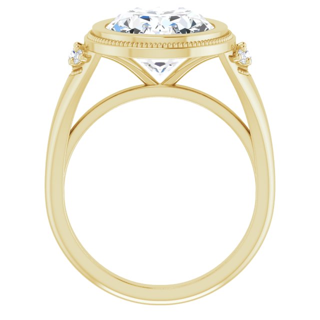 Bezel-Set Accented Engagement Ring