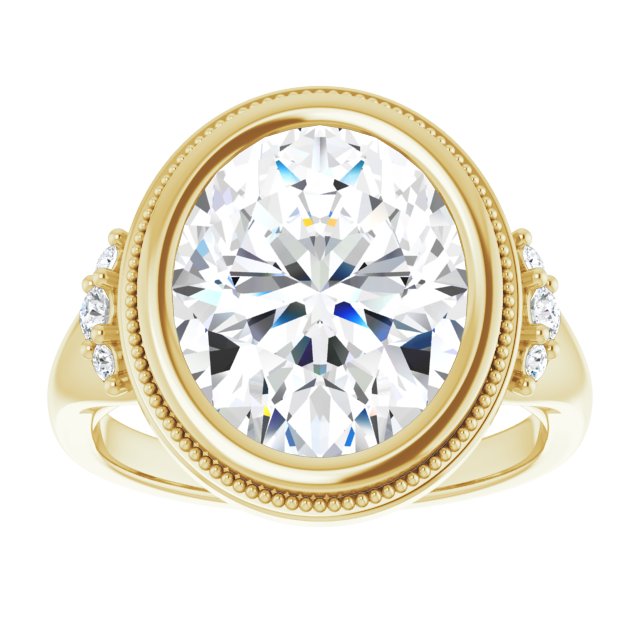 Bezel-Set Accented Engagement Ring