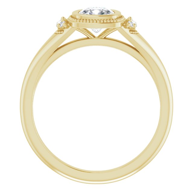 Bezel-Set Accented Engagement Ring