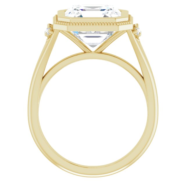 Bezel-Set Accented Engagement Ring