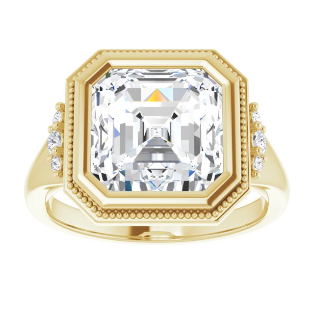 Bezel-Set Accented Engagement Ring