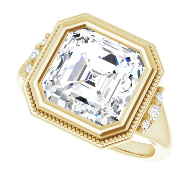 Bezel-Set Accented Engagement Ring