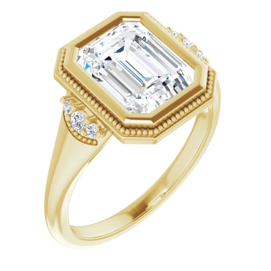Bezel-Set Accented Engagement Ring
