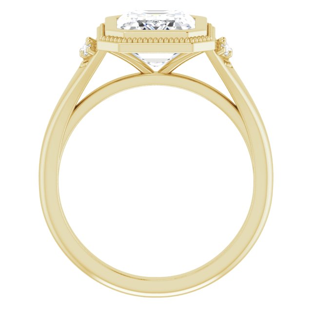 Bezel-Set Accented Engagement Ring