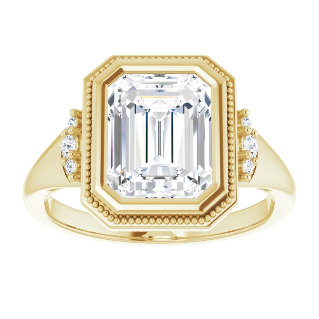 Bezel-Set Accented Engagement Ring