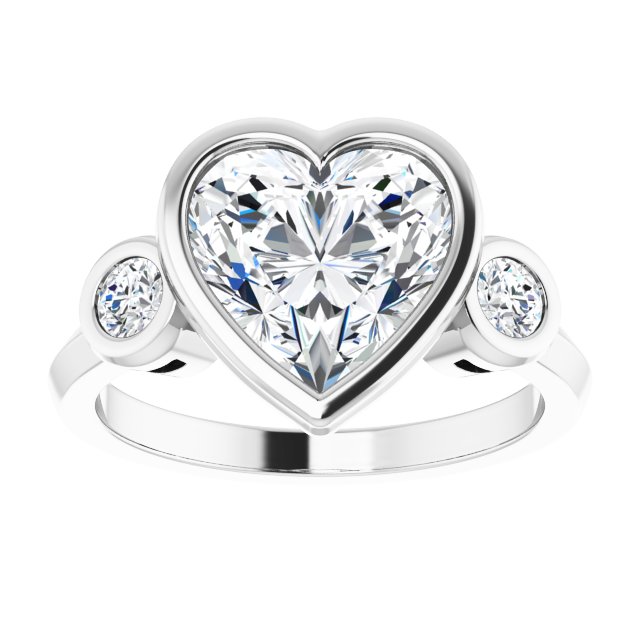 Three-Stone Bezel-Set Engagement Ring