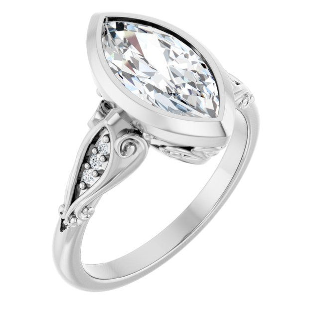 Bezel-Set Engagement Ring
