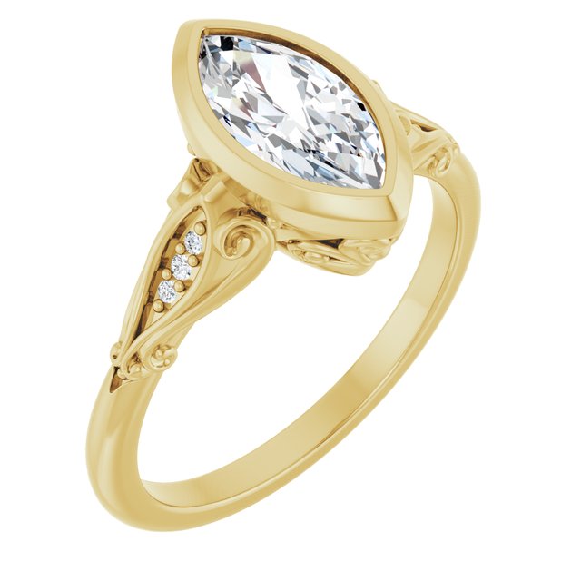 Bezel-Set Engagement Ring