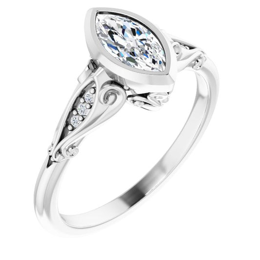 Bezel-Set Engagement Ring