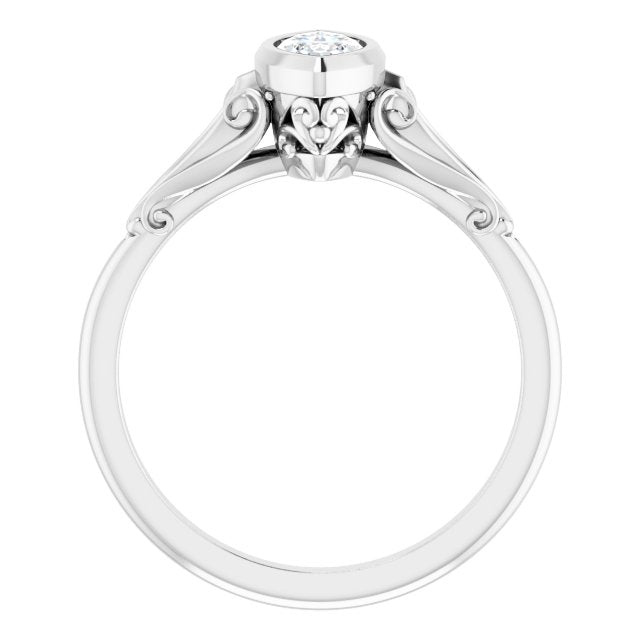 Bezel-Set Engagement Ring