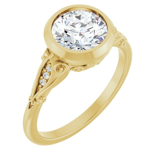 Bezel-Set Engagement Ring