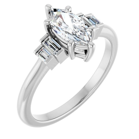 Accented Engagement Ring