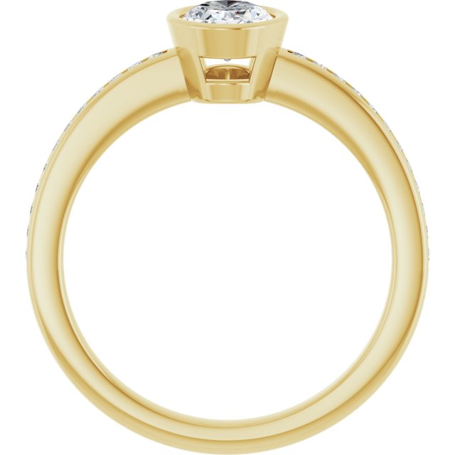 Bezel-Set Solitaire Engagement Ring