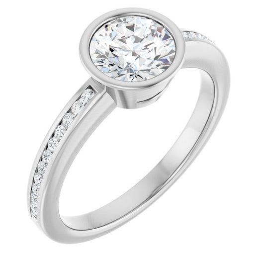 Bezel-Set Solitaire Engagement Ring
