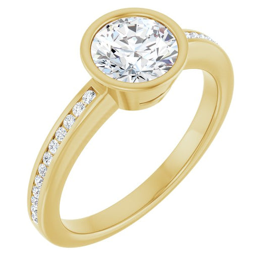Bezel-Set Solitaire Engagement Ring