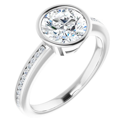 Bezel-Set Solitaire Engagement Ring