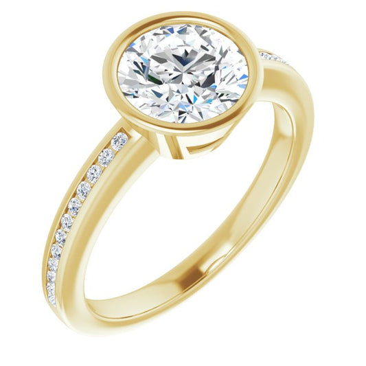 Bezel-Set Solitaire Engagement Ring