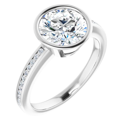 Bezel-Set Solitaire Engagement Ring