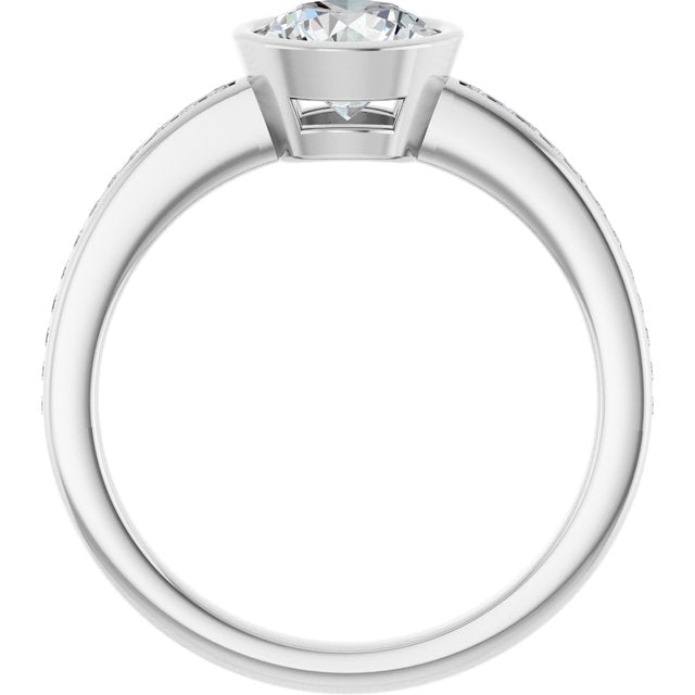 Bezel-Set Solitaire Engagement Ring