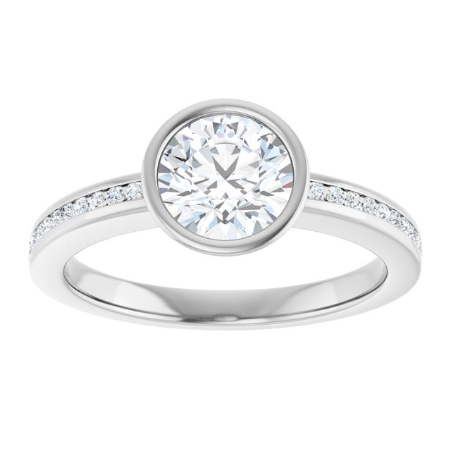 Bezel-Set Solitaire Engagement Ring