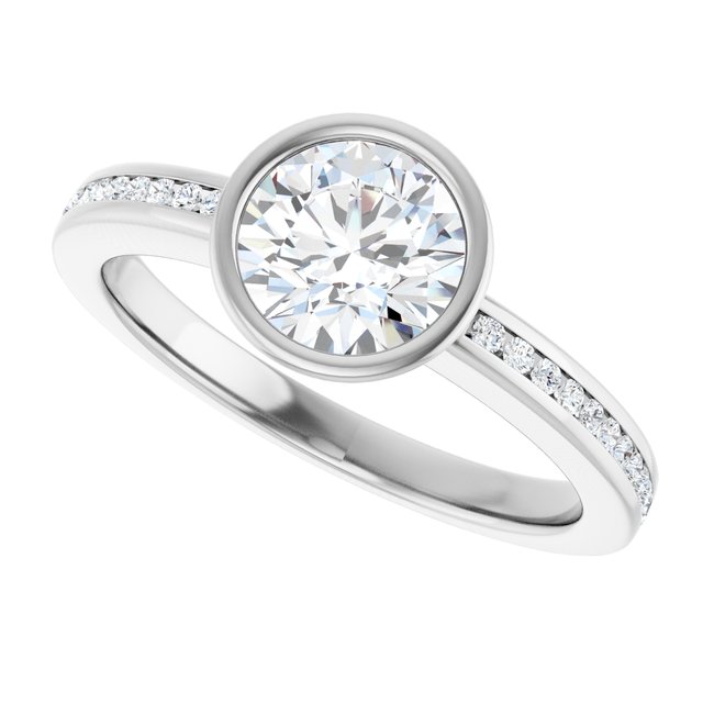 Bezel-Set Solitaire Engagement Ring