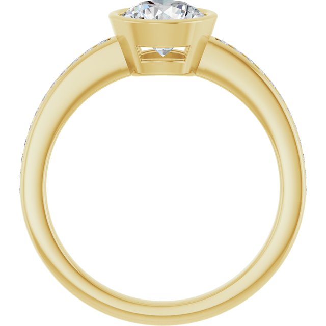 Bezel-Set Solitaire Engagement Ring