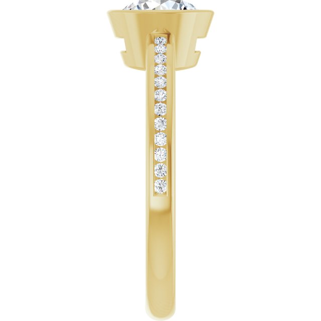 Bezel-Set Solitaire Engagement Ring