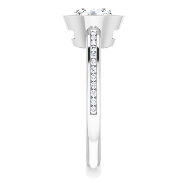 Bezel-Set Solitaire Engagement Ring