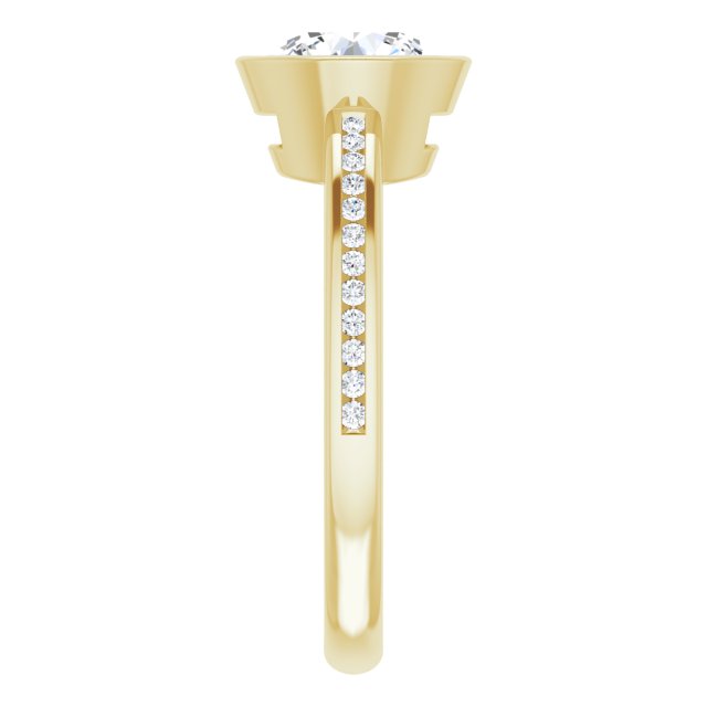 Bezel-Set Solitaire Engagement Ring