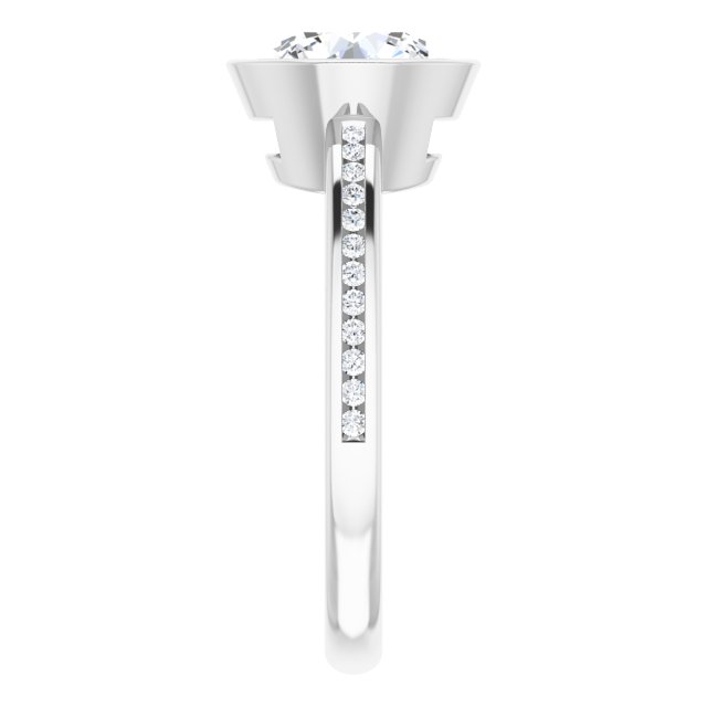 Bezel-Set Solitaire Engagement Ring