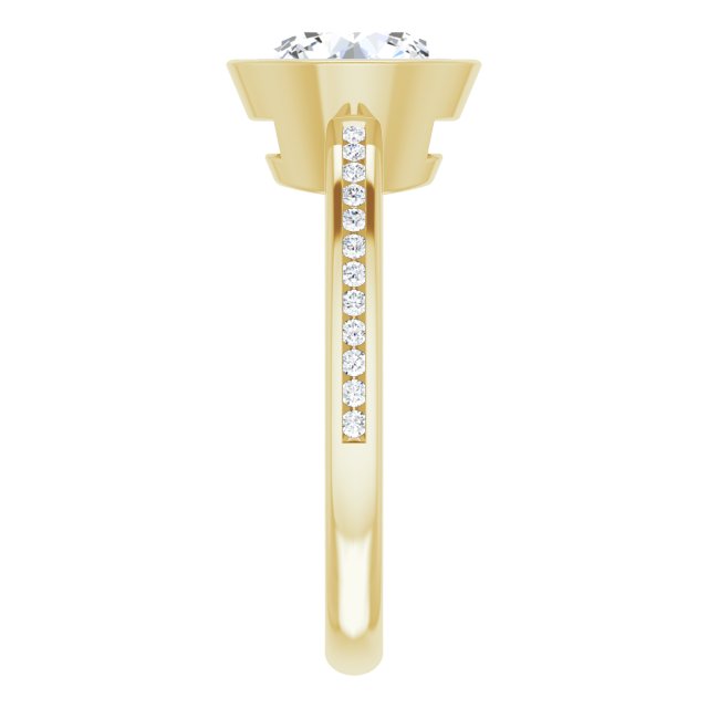 Bezel-Set Solitaire Engagement Ring