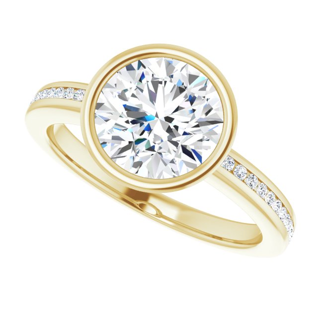 Bezel-Set Solitaire Engagement Ring