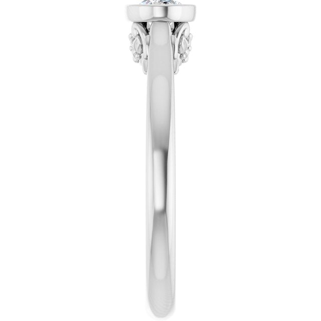 Bezel-Set Engagement Ring