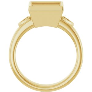 14K Yellow 8x8 mm Square Engagement Ring Mounting