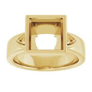 14K Yellow 8x8 mm Square Engagement Ring Mounting