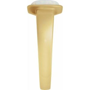 14K Yellow Lab-Grown White Opal Cabochon Ring