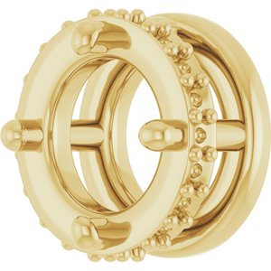 14K Yellow 6.5 mm Round Pendant Mounting