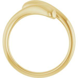 14K Yellow Dome Bypass Ring